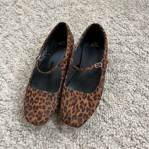 Cheetah Print Mary Jane Flats